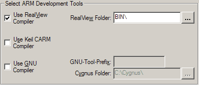 &micro;Vision ARM Tools Selection