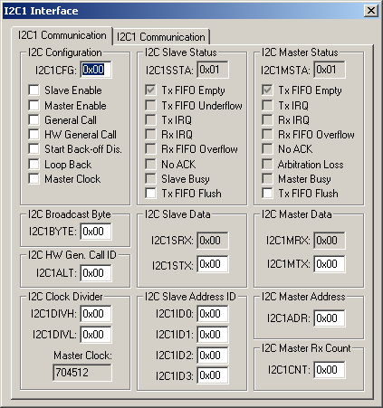 I2C1 Interface - Control