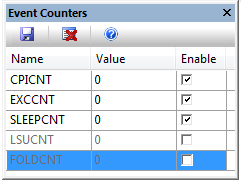Event Counters Window