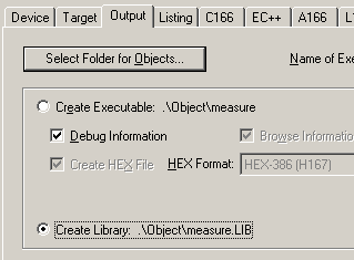 µVision Library Configuration