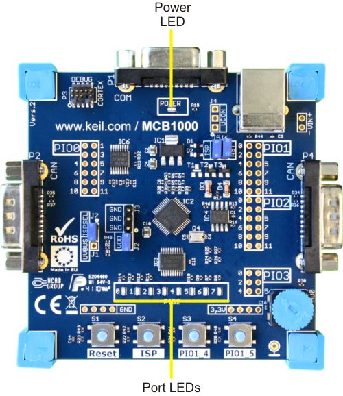 MCB1000 Board LEDs