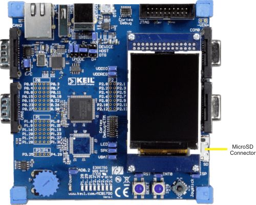 MCB1700 Board with MicroSD Connector