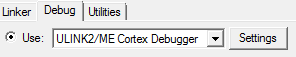 Use: ULINK ARM Debugger