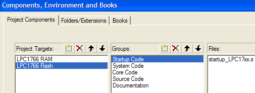 Components, Environments and Books Dialog
