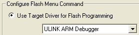 Use Target Driver Option