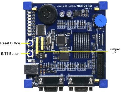 MCB2130 Board Buttons