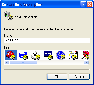 HyperTerm Connection Description Dialog