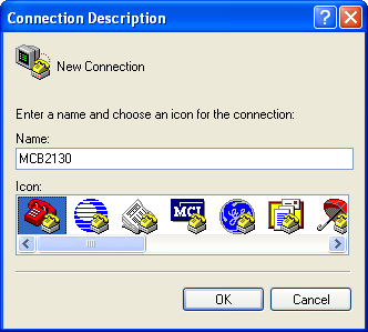 HyperTerm Connection Description Dialog