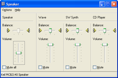 Windows Volume Control Dialog