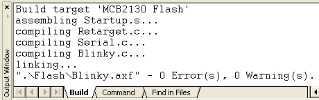 Compile and Link Output Command Window