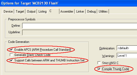 Options for Target - Compiler Dialog