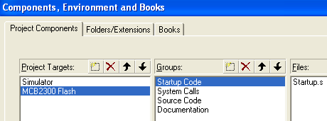 Components, Environments and Books Dialog