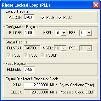 PLL Simulation Dialog