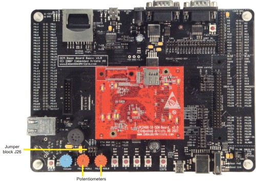 MCB2400 Board with Potentiometers