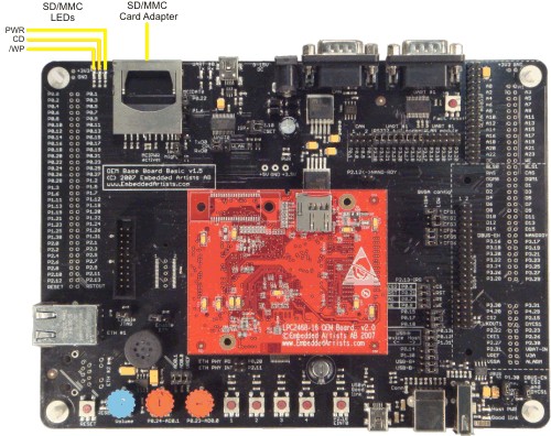 MCB2400 Board with SD/MMC Connector