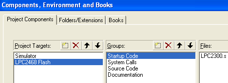 Components, Environments and Books Dialog