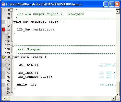 HID Breakpoint Screen