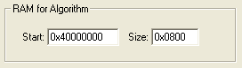 Flash Download -- RAM for Algorithm