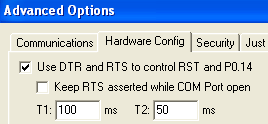 Flash Magic Advanced Options Dialog