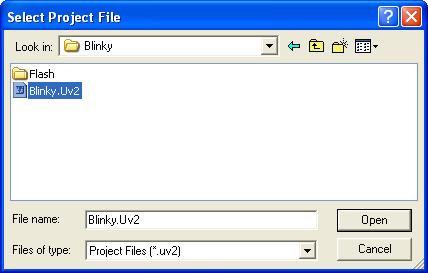 Select Project File Dialog