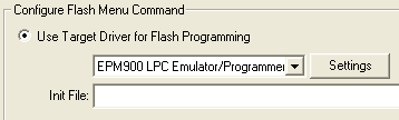 Selecting the EPM900 Emulator