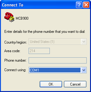 HyperTerminal Connect To Dialog