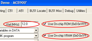 Target Option Settings