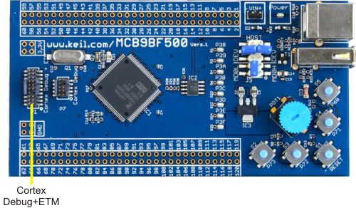 MCB9B500 Board Cortex + ETM Connector
