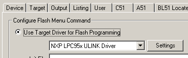 Selecting the OCI Flash Driver