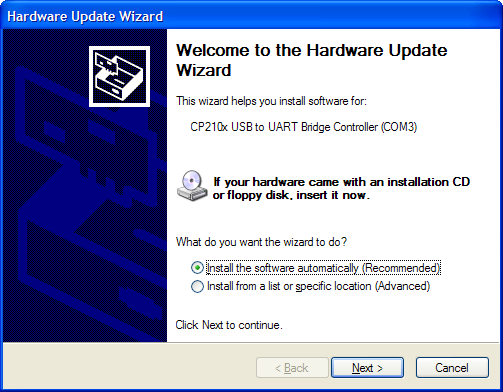 Hardware Update Wizard