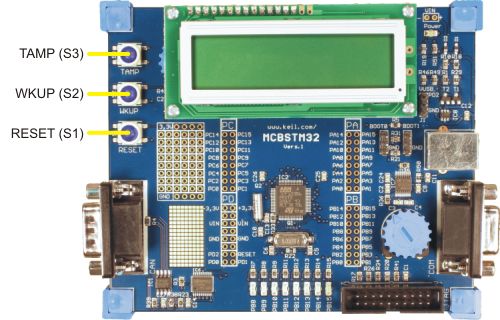 MCBSTM32 Board Buttons
