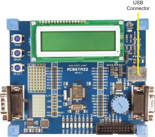 MCBSTM32 Board USB Connector