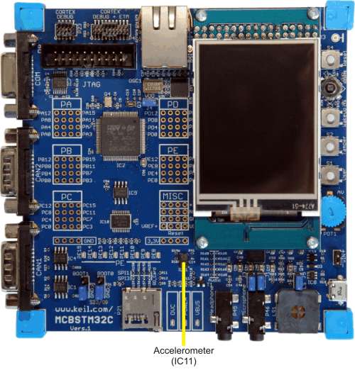 MCBSTM30 Board Accelerometer