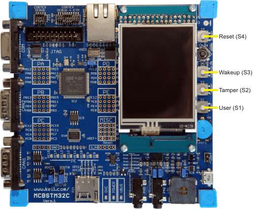 MCBSTM32C Board Buttons