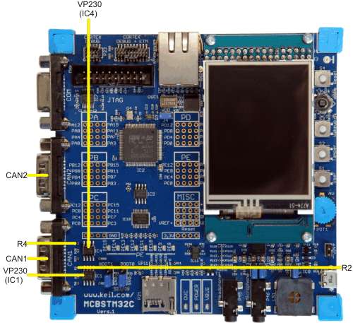 MCBSTM32C Board CAN Interface