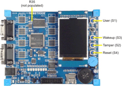 MCBSTM32E Board Buttons