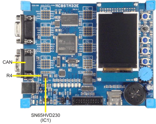 MCBSTM32E Board CAN Interface