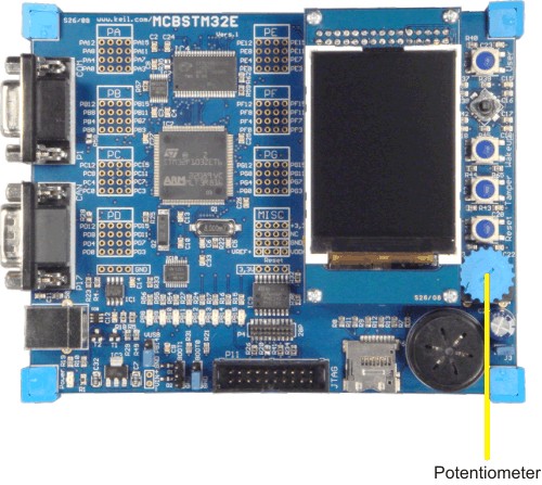 MCBSTM32E Board Potentiometer