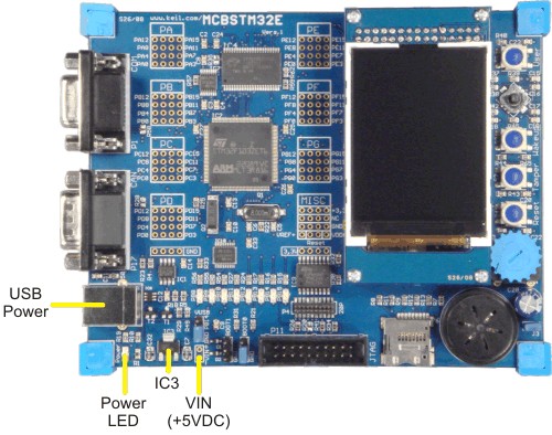MCBSTM32E Board Power Connector