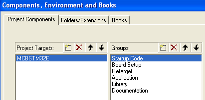 Components, Environments and Books Dialog