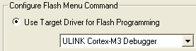 Use Target Driver Option
