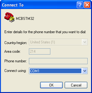 HyperTerm Connect To Dialog
