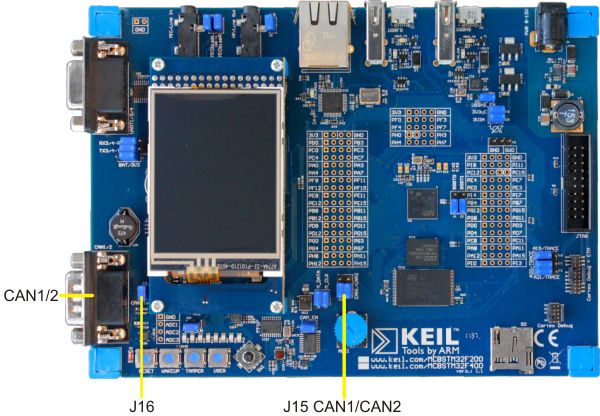 MCBSTM32F200 Board CAN Interface