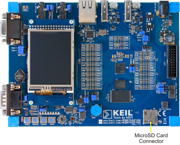 MCBSTM32F200 MicroSD Connector