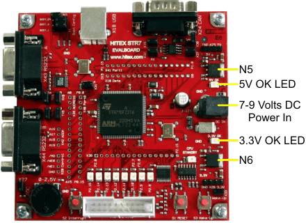 MCBSTR7 Board Power Input and Indicators