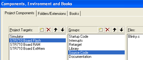 Components, Environments and Books Dialog