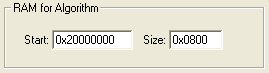 RAM for Algorithm Setting