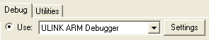Use: ULINK1 ARM Debugger