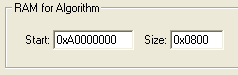 RAM for Algorithm Setting