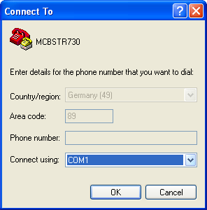 HyperTerm Connect To Dialog